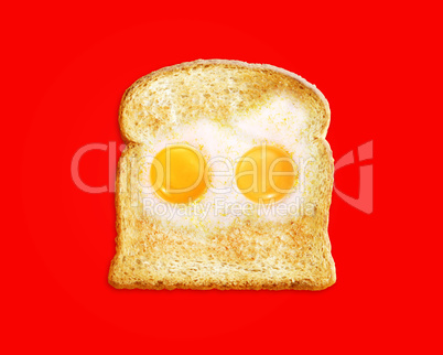 fried egg with toast