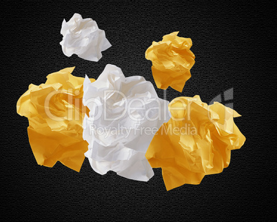 Crumpled papers