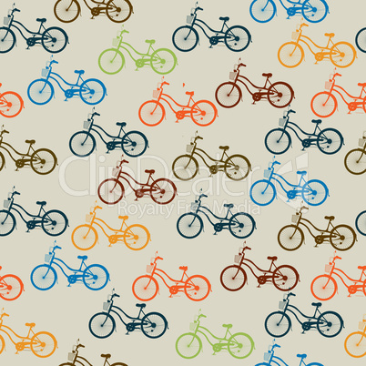 Retro bicycle pattern