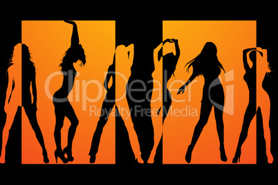 Dancing girls backround