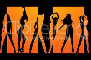 Dancing girls backround