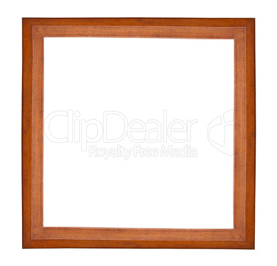 Wooden frame isolated on white background