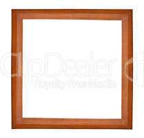 Wooden frame isolated on white background