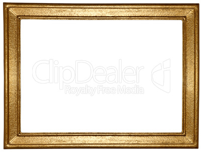 Gold frame isolated on white background