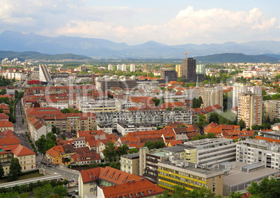 Beautiful  scene of Capital City Ljubljana in Slovenia