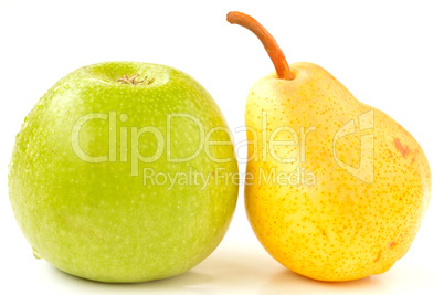 Green apple and pear