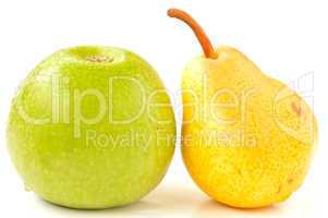 Green apple and pear