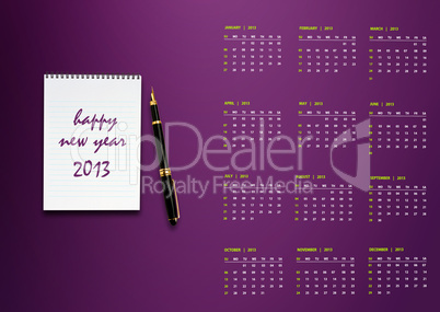 New year 2013 Calendar