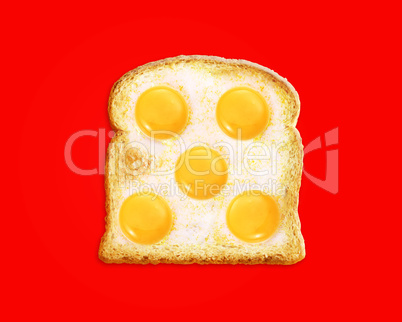 fried egg with toast