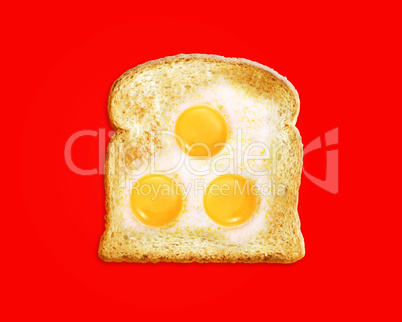 fried egg with toast