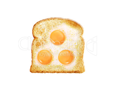 fried egg with toast