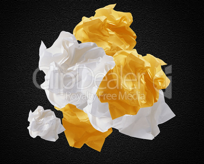 Crumpled papers