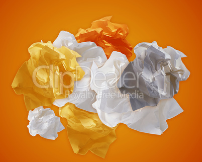 Crumpled papers