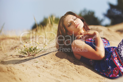 Girl on sand