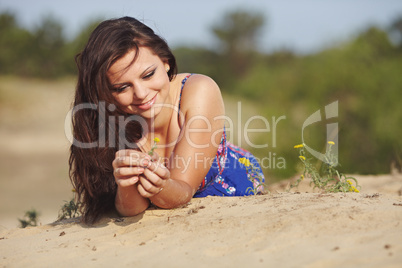 Girl on sand