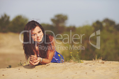 Girl on sand