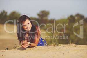 Girl on sand
