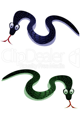 two black snakes