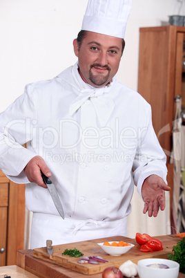Chef preparing a meal
