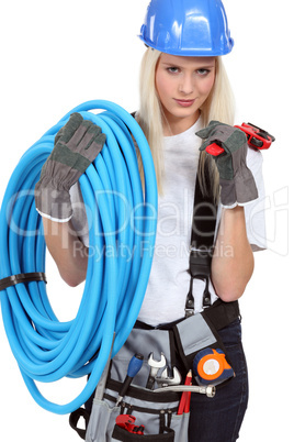 Female plumber