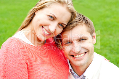 Close up shot of attractive love couple