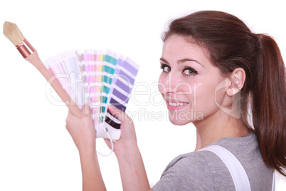Painter with swatches
