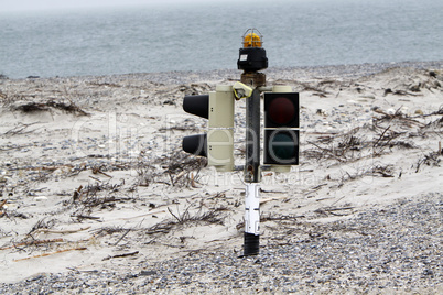 Ampel am Flugplatz Düne (Helgoland)