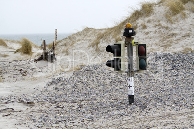 Ampel am Flugplatz Düne (Helgoland)