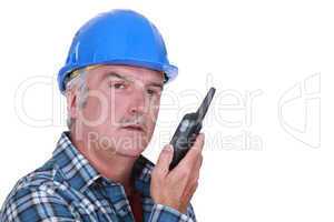 Foreman with radio receiver