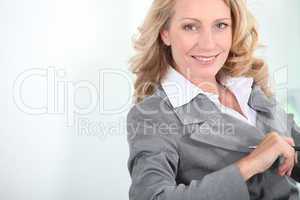 Businesswoman smiling