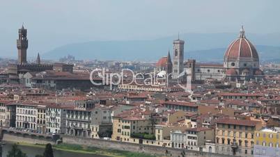 Static shot of Florence, the “duomo” and the town hall