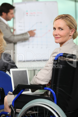 woman in wheelchair