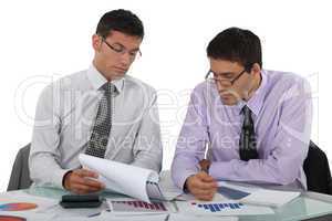 Two accountants at work.