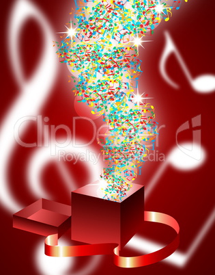 abstract music background with musical notes