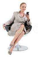 businesswoman on chair