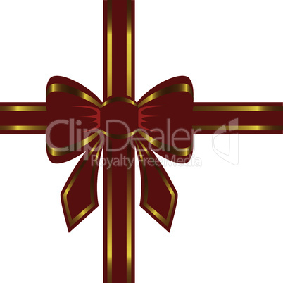 vector ribbon with bow