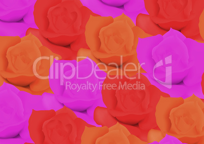 vector background with roses