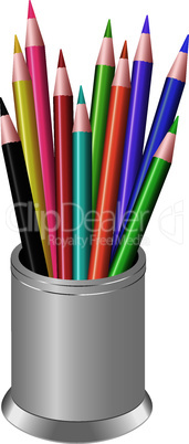 vector  pencils in a pen-cup