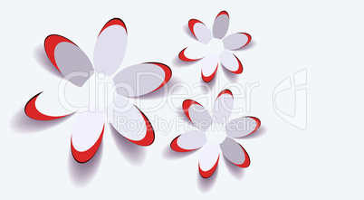vector paper flowers