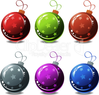 vector christmas balls