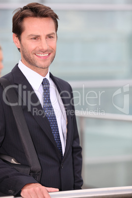 Businessman smiling