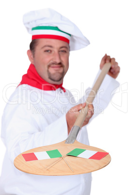 Italian pizza chef