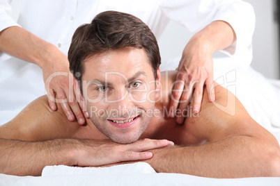 man having a massage