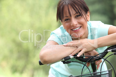 Woman on bicycle