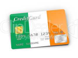 Credit Card covered with Irish flag.