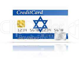 Credit Card covered with Israel flag.