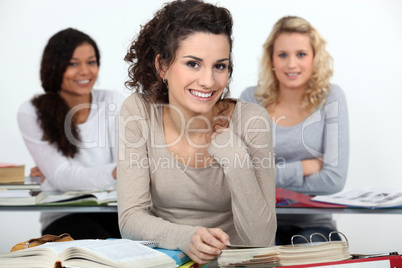 University students at desks
