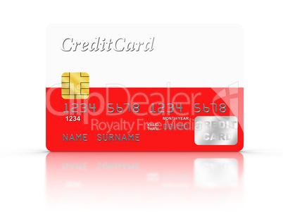 Credit Card covered with Polish flag.