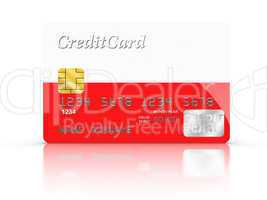 Credit Card covered with Polish flag.