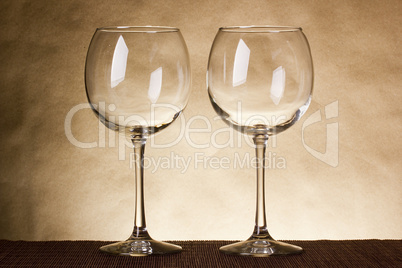 Two empty glasses